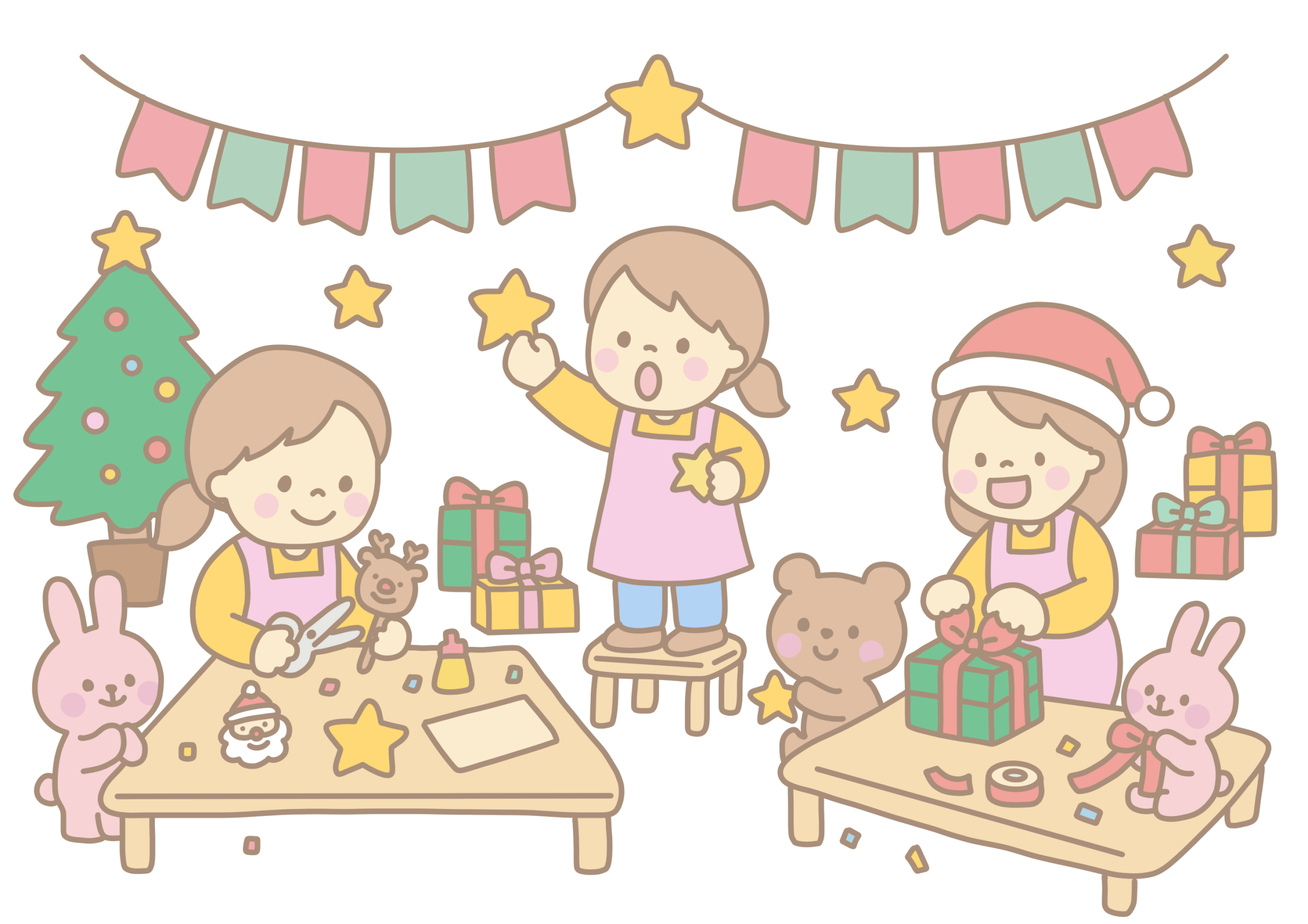 IMG_3746の無料イラスト｜保育園・幼稚園で使える素材｜12月・クリスマス・先生・冬・季節・月別・行事