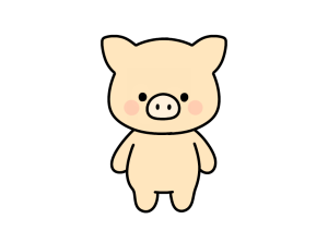 ぶたさんのイラスト素材の無料イラスト｜保育園・幼稚園で使える素材｜どうぶつ