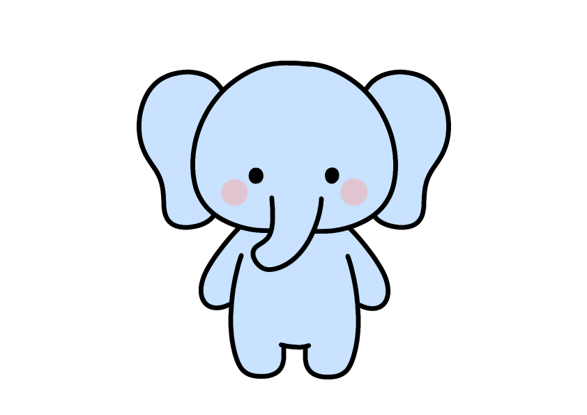 ぞうのイラスト素材の無料イラスト｜保育園・幼稚園で使える素材｜どうぶつ