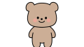 クマのイラスト素材の無料イラスト｜保育園・幼稚園で使える素材