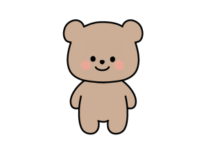 クマのイラスト素材の無料イラスト｜保育園・幼稚園で使える素材｜どうぶつ