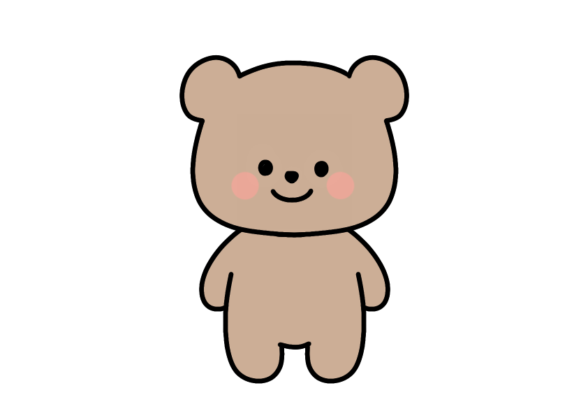 クマのイラスト素材の無料イラスト｜保育園・幼稚園で使える素材｜どうぶつ