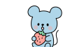 いちごを持っているねずみのイラスト素材の無料イラスト｜保育園・幼稚園で使える素材