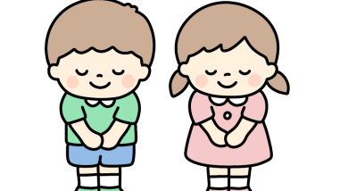 挨拶する子どものイラスト素材の無料イラスト｜保育園・幼稚園で使える素材｜こども・入園式・卒園式・園生活