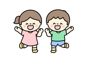 踊る子どもたちのイラスト素材の無料イラスト｜保育園・幼稚園で使える素材｜こども・園生活・発表会・運動会
