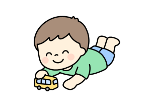 車で遊ぶ子どものイラスト素材の無料イラスト｜保育園・幼稚園で使える素材｜こども・のりもの