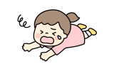 転んだ女の子のイラスト素材の無料イラスト｜保育園・幼稚園で使える素材｜こども