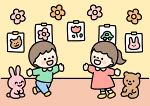 展示会のイラスト素材の無料イラスト｜保育園・幼稚園で使える素材｜こども・園生活・展示会・発表会