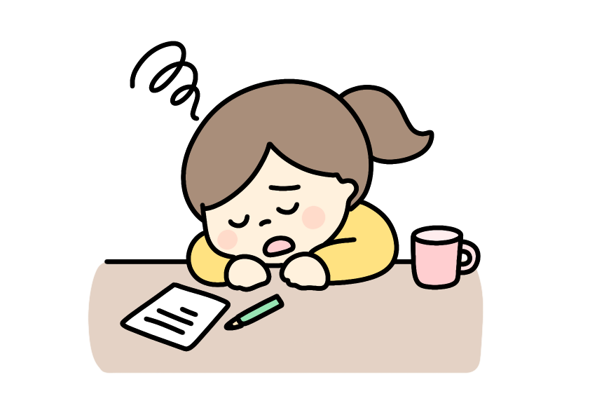 疲れてる先生のイラスト素材の無料イラスト｜保育園・幼稚園で使える素材｜ブログ