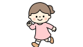 走る女の子のイラスト素材の無料イラスト｜保育園・幼稚園で使える素材