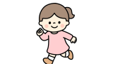 走る女の子のイラスト素材の無料イラスト｜保育園・幼稚園で使える素材｜こども・園生活