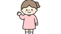 バイバイする女の子のイラスト素材の無料イラスト｜保育園・幼稚園で使える素材