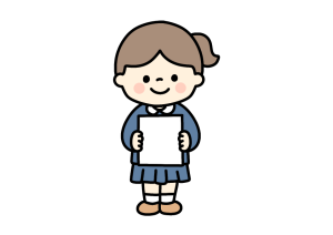 卒園式の女の子のイラスト素材