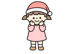 クリスマスの女の子のイラスト素材