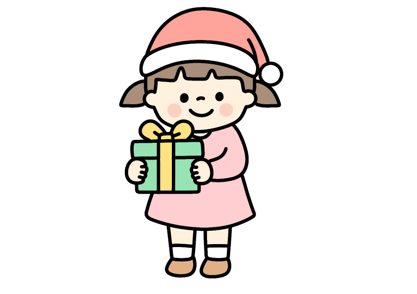 クリスマスの女の子のイラスト素材