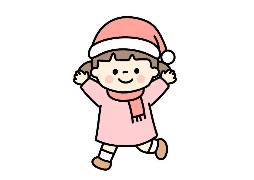 クリスマスの女の子のイラスト素材