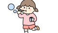シャボン玉をする女の子のイラスト素材の無料イラスト｜保育園・幼稚園で使える素材