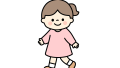 歩く女の子のイラスト素材の無料イラスト｜保育園・幼稚園で使える素材