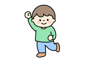 ジャンプする男の子