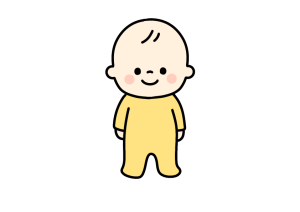 立っている赤ちゃん